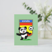 Carte Postale Panda du football de l'Espagne (Debout devant)