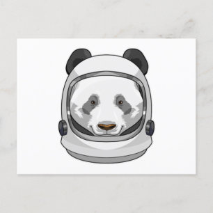 Carte Postale Panda en astronaute avec casque