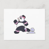 Carte Postale Panda en coureur à la course (Devant)