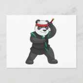Carte Postale Panda en Ninja en Costume (Devant)