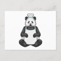 Panda en tant que chef avec chapeau de cuisine