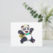 Carte Postale Panda en tant qu'étudiant (Debout devant)
