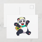 Carte Postale Panda en tant qu'étudiant (Devant / Derrière)