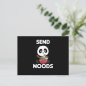 Carte Postale Panda Envoyer Noods Ramen Cute Kawaii Noodle (Debout devant)