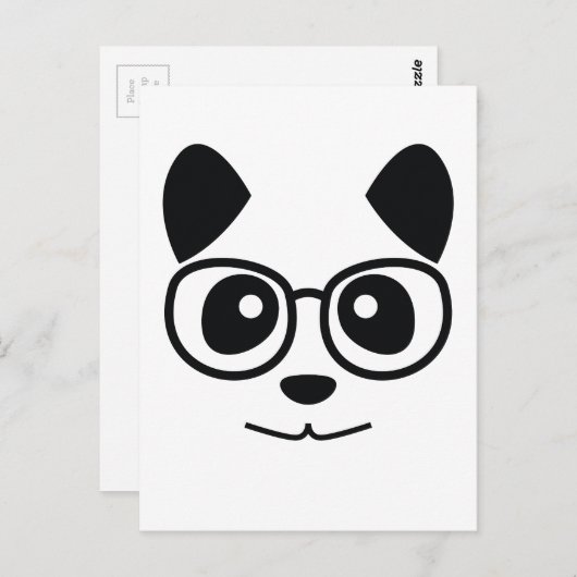 Carte Postale Panda et Glasses (Devant / Derrière)