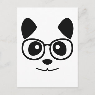Carte Postale Panda et Glasses