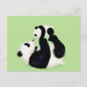 Carte postale Panda et petit (Devant)