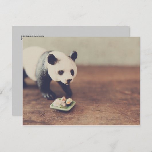 Carte postale Panda Et Sushi (Devant / Derrière)