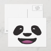 Carte Postale Panda face (Devant / Derrière)