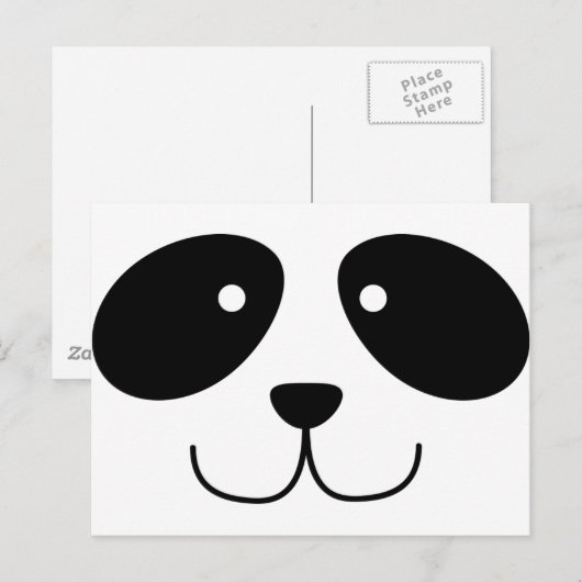 Carte postale Panda Face (Devant / Derrière)