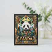 Carte Postale Panda, faune Art déco (Debout devant)