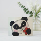 Carte Postale Panda Fleur (Debout devant)