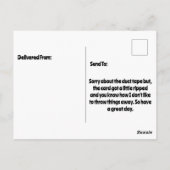 Carte Postale Panda géant assis portant un chapeau d'anniversair (Dos)