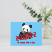 Carte Postale Panda géant EN DANGER (Debout devant)