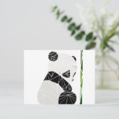 Carte Postale Panda géométrique triste (Debout devant)