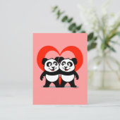 Carte Postale Panda Heart (Debout devant)