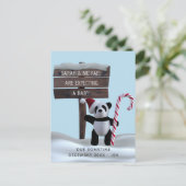 Carte postale Panda Holiday Pregancy Faire-part (Debout devant)