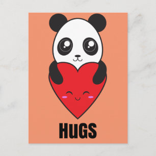 Carte Postale Panda Hugs