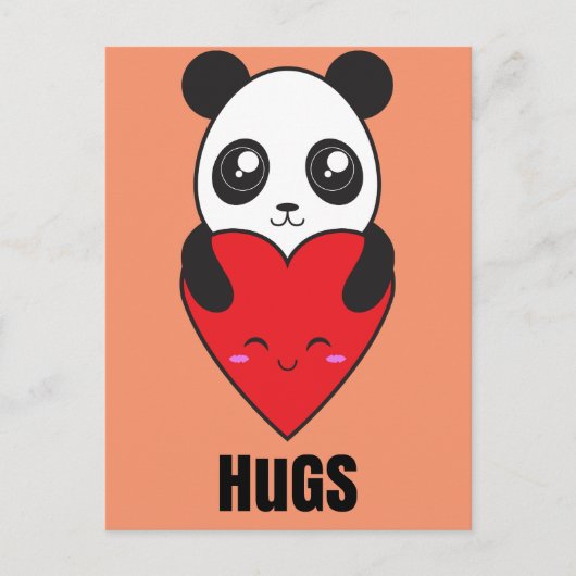 Carte Postale Panda Hugs (Devant)
