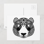 Carte Postale Panda inspiré (Devant / Derrière)