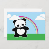 Carte Postale Panda Kawaii (Devant / Derrière)