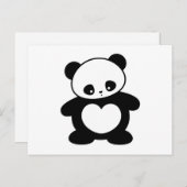 Carte Postale Panda Kawaii (Devant / Derrière)