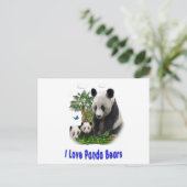 Carte Postale Panda Love art (Debout devant)