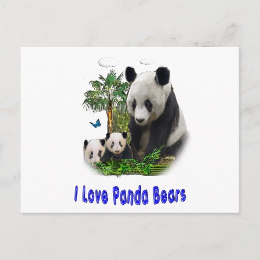 Carte Postale Panda Love art (Devant)