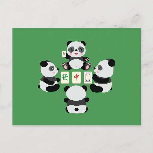 Carte Postale Panda Mahjong (Devant)