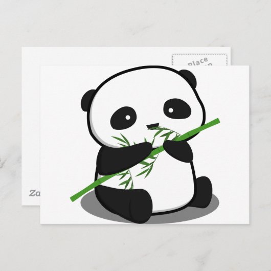 Carte Postale Panda mignon (Devant / Derrière)