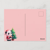 Carte Postale Panda mignonne en costume Père Noël Aquarelle Noël (Dos)
