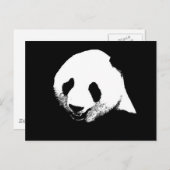 Carte Postale Panda noir et blanc (Devant / Derrière)