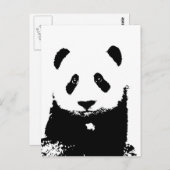 Carte Postale Panda noir et blanc (Devant / Derrière)