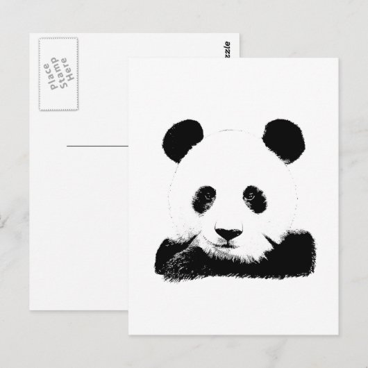 Carte Postale Panda Peeks Out (Devant / Derrière)