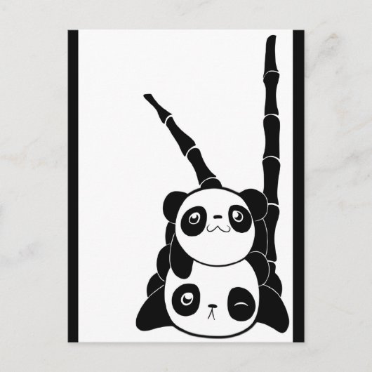 Carte postale Panda Pile (Devant)