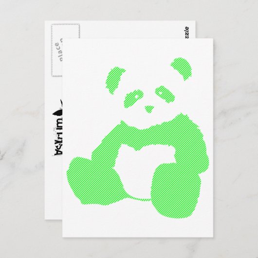 Carte Postale panda plush (Devant / Derrière)