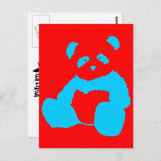 Carte Postale panda plush (Devant / Derrière)