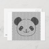 Carte Postale Panda Porte Face Sur La Vague Motif (Devant / Derrière)