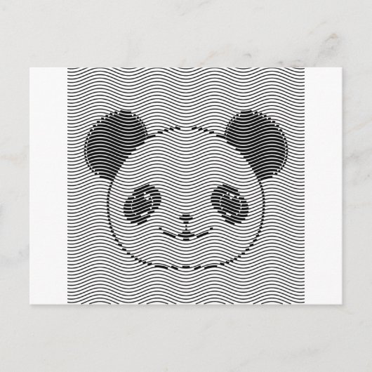 Carte Postale Panda Porte Face Sur La Vague Motif (Devant)