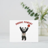 Carte Postale Panda Power Ping Pong (Debout devant)