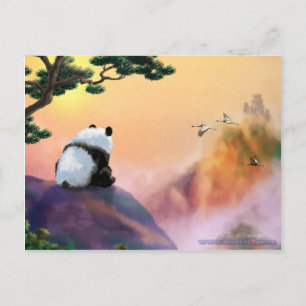 Carte Postale Panda regarde