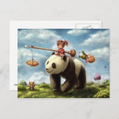 Carte Postale Panda Ride (Devant / Derrière)