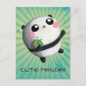 Carte Postale Panda ronde mignonne (Devant)