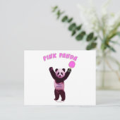 Carte Postale Panda rose Pong (Debout devant)