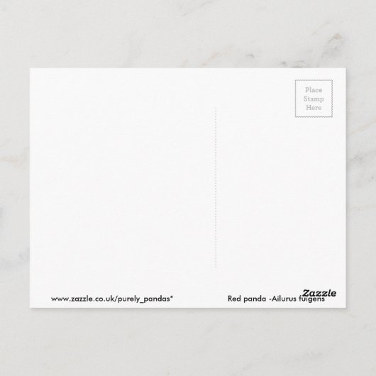 Carte Postale Panda rouge (Dos)