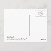 Carte Postale Panda rouge (Dos)