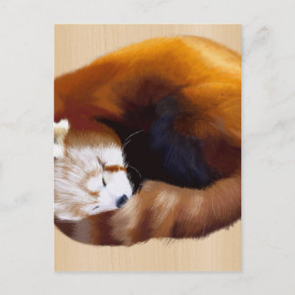 Carte Postale panda rouge