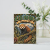Carte Postale Panda roux forêt himalayenne POPCUT (Debout devant)