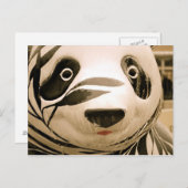 Carte Postale Panda Sepia couvert de glace (Devant / Derrière)