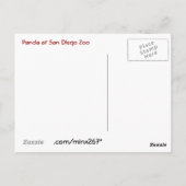 CARTE POSTALE PANDA SMILE (Dos)
